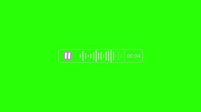 Abstract Wave Voice Animation. 5 second IMO Messenger Voice Message Recording Animation, with Audio Spectrum Animation,