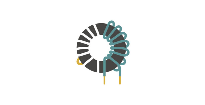 Toroidal Inductor Electronic Component Vector