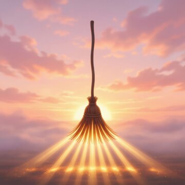 Radiant Sunburst Through Clouds with Dramatic Light Rays at Sunset