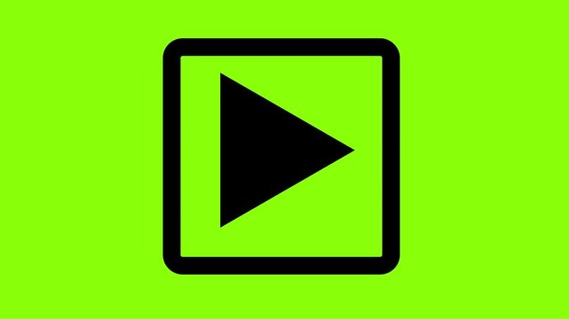 Play button icon on green background