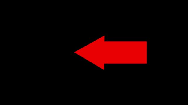 Redarrowpointerontransparentbackground  A large red arrow pointing to the left on a transparent background