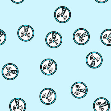 electromagnetic interference label vector seamless pattern electromagnetic interference label sign illustration