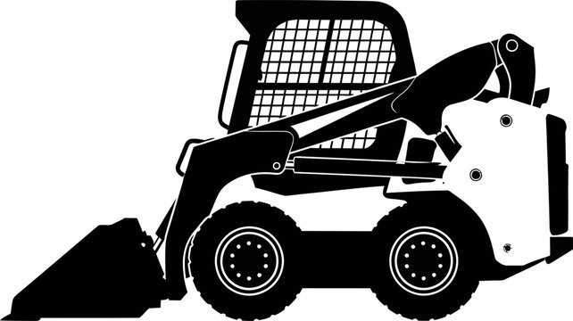 Skid steer loader silhouette