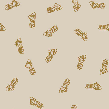 snowmobiling winter vector line seamless pattern snowmobiling winter sign illustration