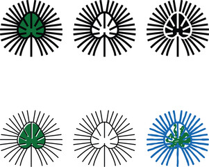 chinese fan palm color series icon vector. chinese fan palm sign. isolated symbol © vectorwin