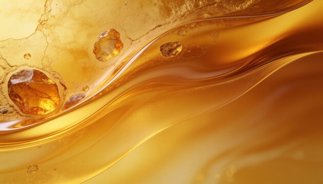 Glowing Honey Amber Crystal Texture with Internal Micro Fractures background