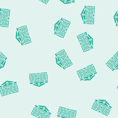 Obraz premium city bank building vector glyph seamless pattern city bank building sign illustration