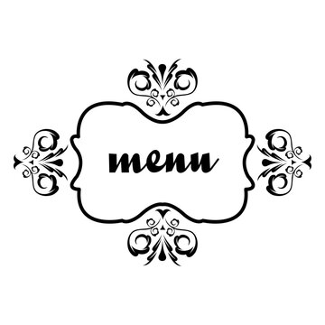 Floral ornament menu badge