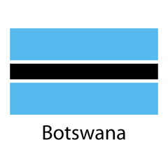 Obraz premium Botswana national flag