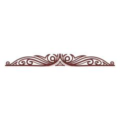 Naklejka premium Floral swirls divider 8