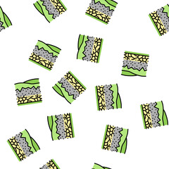 Fototapeta premium dry river vector seamless pattern dry river sign illustration