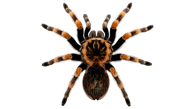 Mexican redkneed tarantula isolated on transparent background