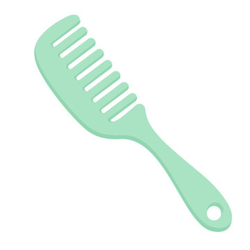Cute mint green baby hair comb vector illustration