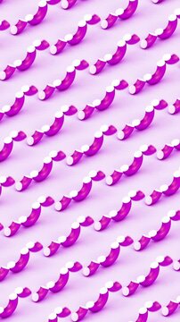 Minimalistic motion design with transforming toruses. Seamless looping. 3d animation. 4k.