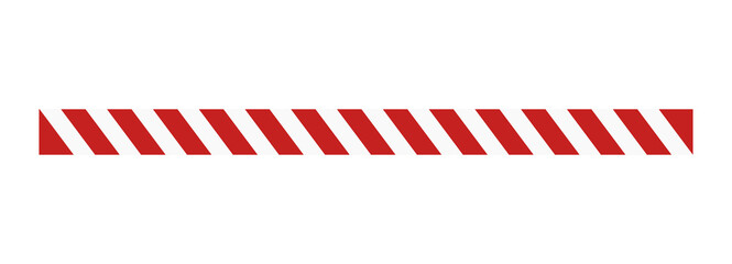 Fototapeta premium Red diagonal warning stripe border