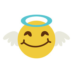 Fototapeta premium Smiling angel face emoticon 6