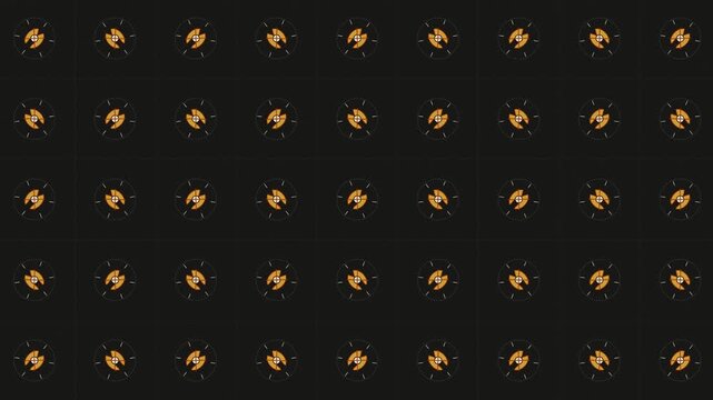 African Heritage 4K Seamless Loop - Adinkra Sacred Symbol Grid in Kuba Earth and Raffia Textures (Mustard Gold, Mahogany Red, Raw Raffia Tan, Olive). Vibrant Cultural Pattern backdrop for Pride, 