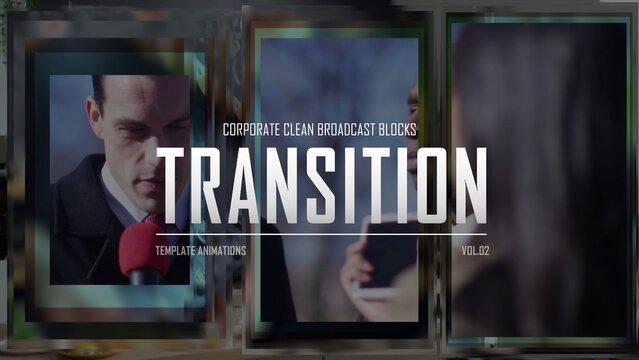 Corporate Clean Broadcast Blocks Transition / 4k Resolution / Horizontal / Part 02