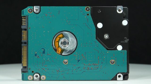 Hard drive. Internal laptop hard drive stores important digital data