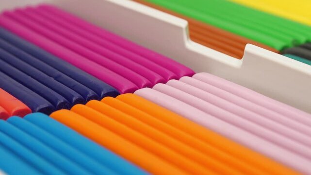 Colorful plasticine pieces in assorted shades to inspire creativity and develop fine motor skills
