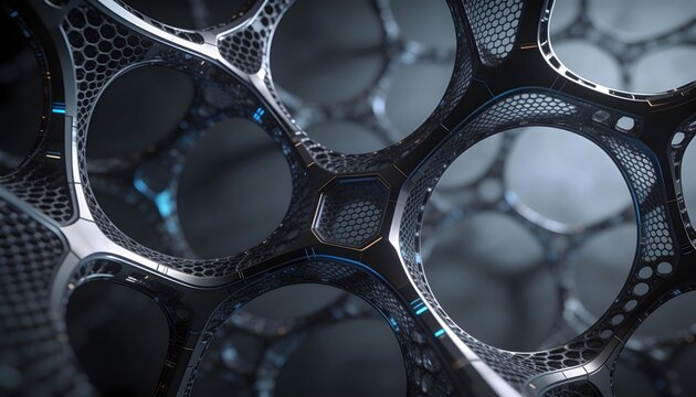 Dark Graphite Grey Cyber Organic Membrane Texture background