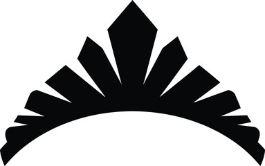 Silhouette vector royal tiara diadem accessory for elegant princess design © AbuSadat