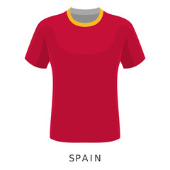 Fototapeta premium Red and yellow t-shirt cartoon