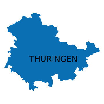 Thuringia state map