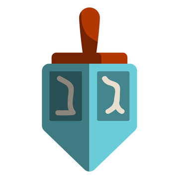 Blue dreidel icon