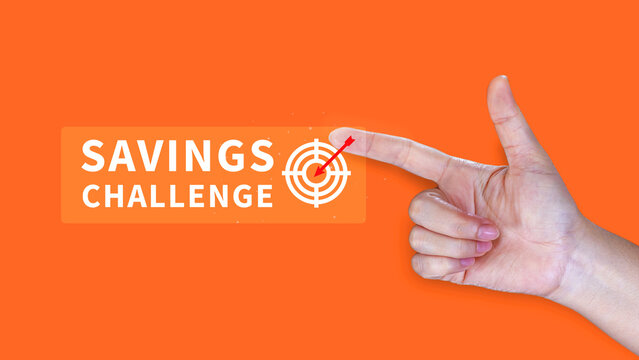 Savings Challenge, Saving money and financial goals or challenges concept, Turn Small Changes into Big Financial Wins. Creative Ways to Achieve Your Financial Goals.