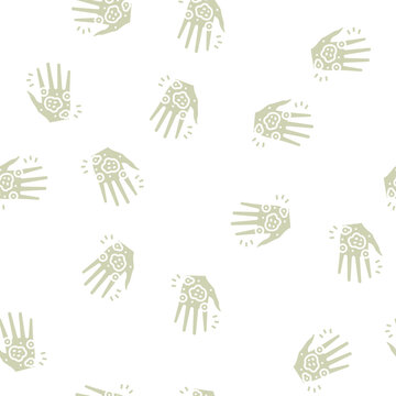 hand eczema vector glyph seamless pattern hand eczema sign illustration