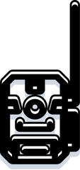 Fototapeta premium Trail camera capturing outdoor footage using motion sensor technology and infrared capabilities for wildlife observation, scouting, hunting, and remote area security monitoring