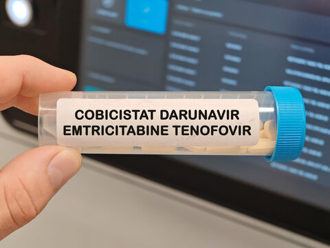COBICISTAT DARUNAVIR EMTRICITABINE TENOFOVIR pharmacokinetic enhancer for HIV combination treatment tablets in laboratory