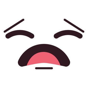 Hurt emoticon face flat