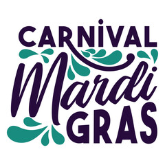 Carnival mardi gras lettering badge © Vexels