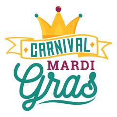 Carnival mardi gras ribbon lettering © Vexels