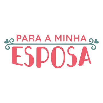 Valentine portuguese para a minha esposa badge sticker
