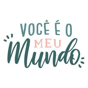 Valentine portuguese voce eo meu mundo badge sticker