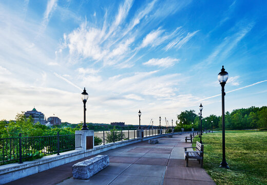 the Rensselaer Riverfront Park in Rensselaer, New York