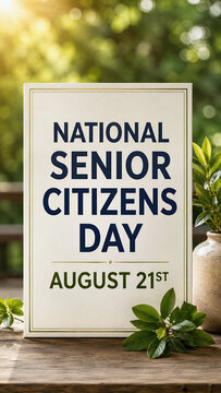 National Senior Citizens Day August 21st Nature Backdrop