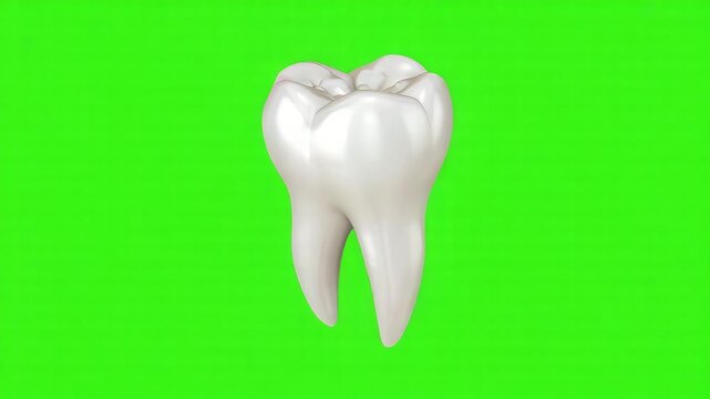 Single molar tooth medical icon isolated on green screen 4K video dentistry dental health oral hygiene dentistry dental health oral hygiene 4K video