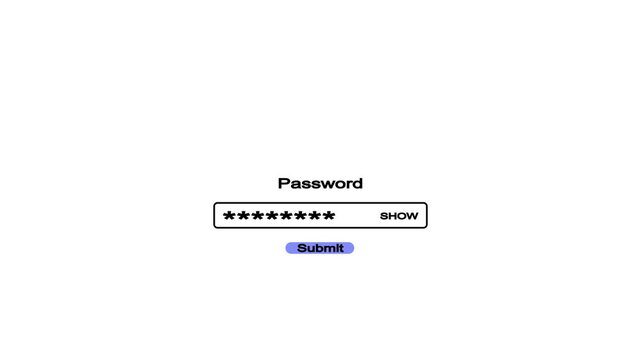 Change Password User Interface Animation with Secure Input Fields