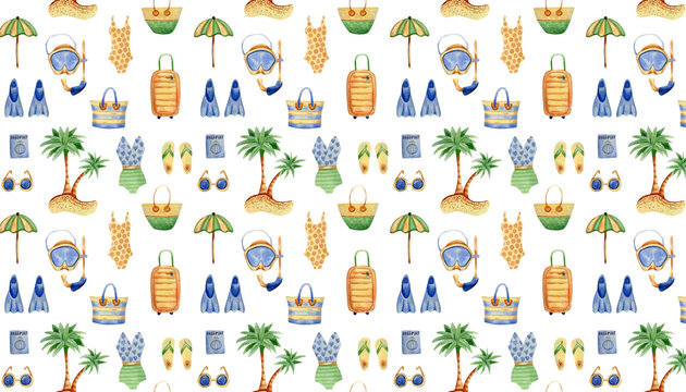 Images of a repeating pattern for summer vacation