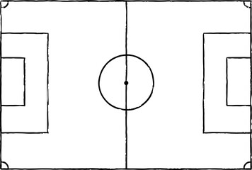 line drawing of a soccer field  © FaridTaj