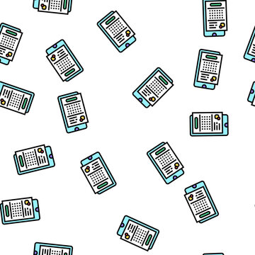 phone application lotto vector seamless pattern phone application lotto sign illustration