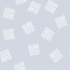 Naklejka premium road park vector line seamless pattern road park sign illustration