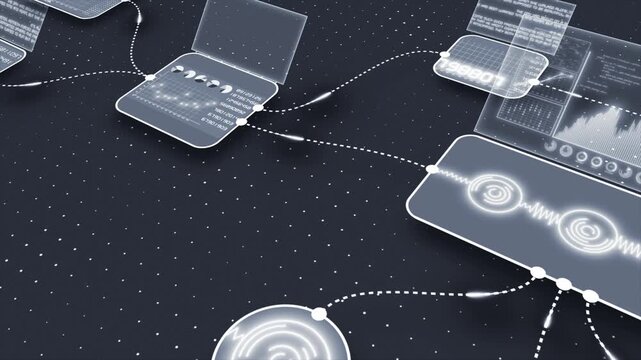 White color big background data processing units processing data step by step matrix data analysis algorithms dashboard displayfuturistic design black technology 3D background
