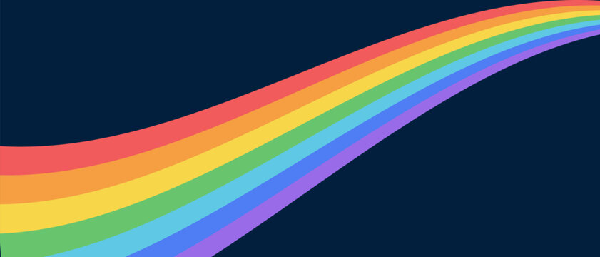 Groovy retro rainbow lines flow across abstract 70s background with dynamic curves and psychedelic wave patterns creating vintage geometric art with vibrant stripes.
