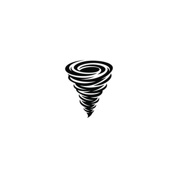 Tornado Storm Icon flat vector logo design
