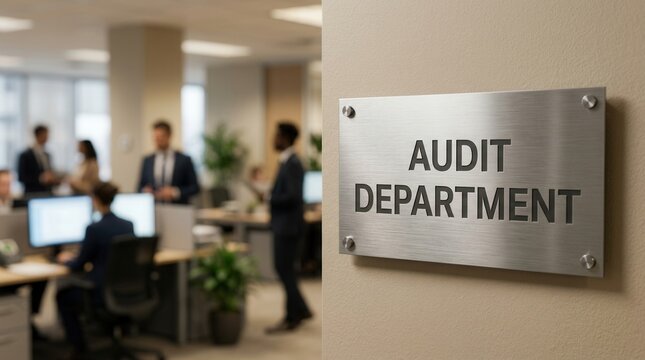 Organizational accountability within a professional corporate audit department and financial review office.